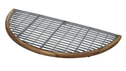 Skraperist stål m/trekant halvmåne 80 x 40 cm
