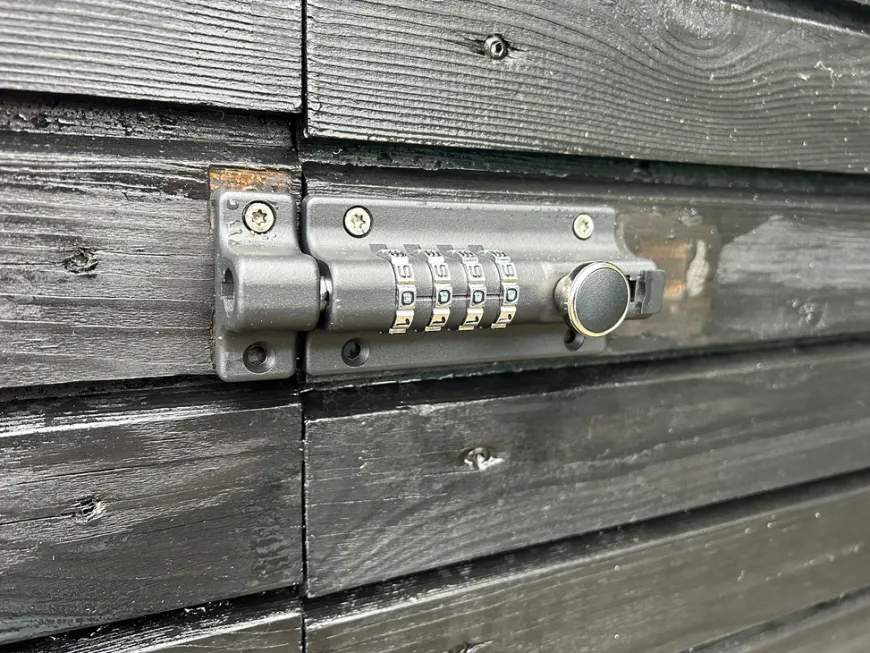 Skåtelås med kodelås svart 120 x 48 mm