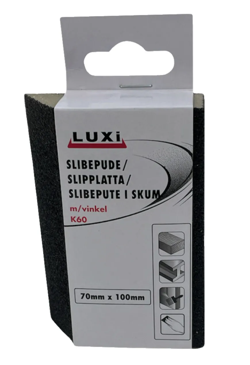 Slipesvamp m/vinkel korn 60, 70 x 100 mm - Luxi