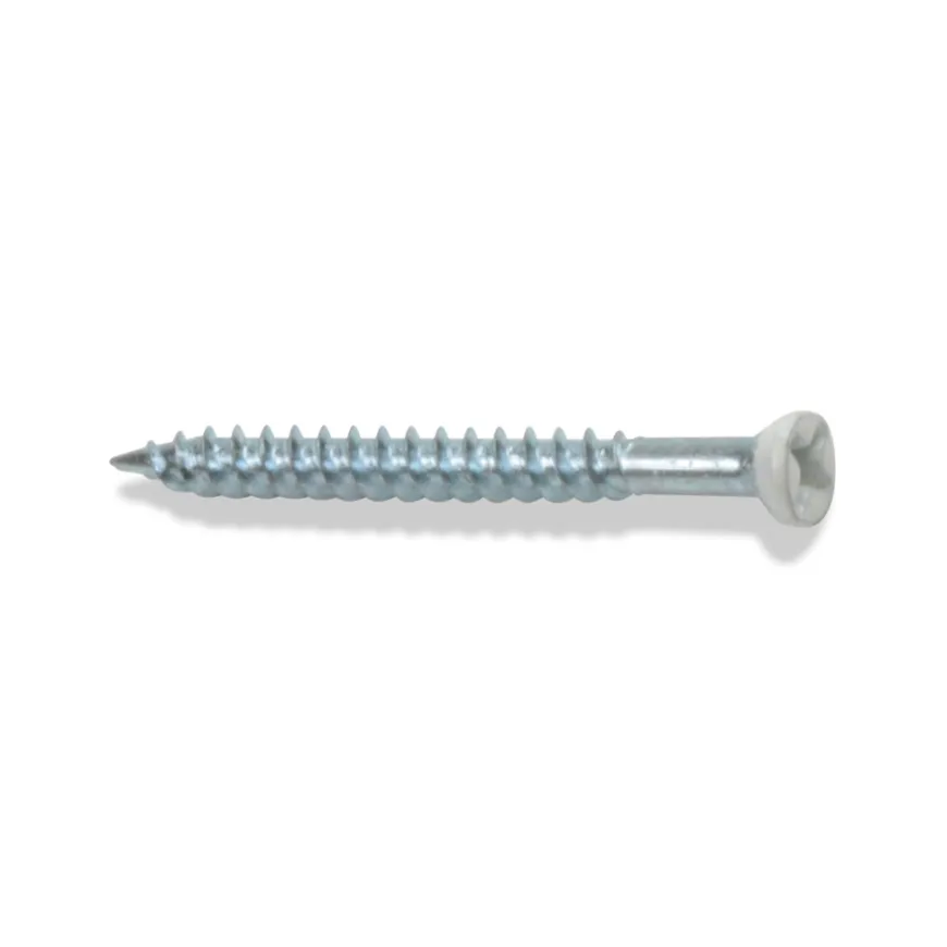 Sokkelskrue 3,9 x 57 mm - hvit