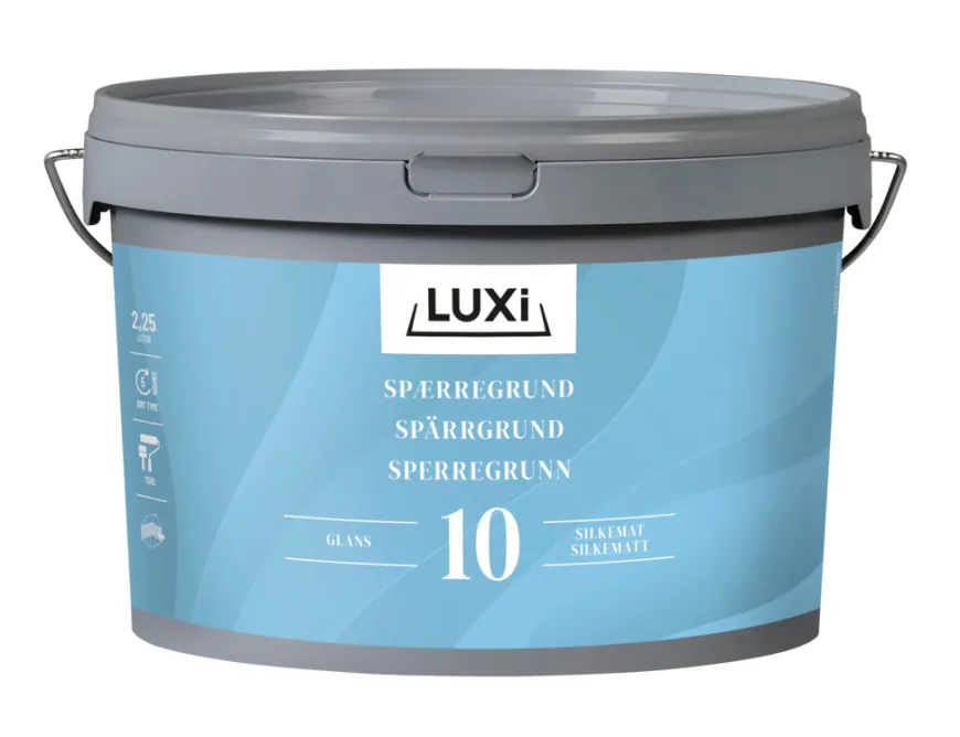 Sperregrunning 2,25 liter hvit - Luxi