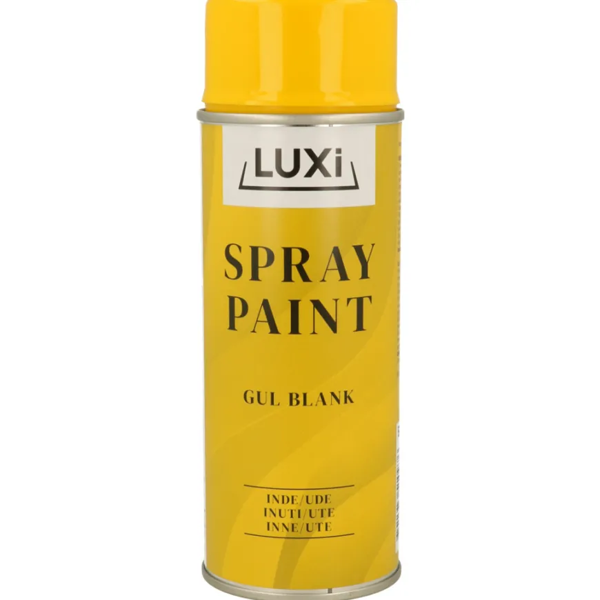 Spraymaling gul blank 400 ml - Luxi