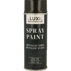 Spraymaling metallic svart 400 ml - Luxi