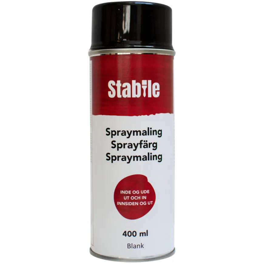 Spraymaling svart blank 400 ml - Stabile
