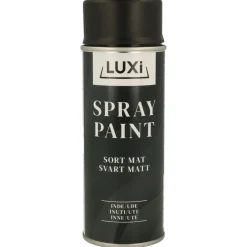 Spraymaling svart matt 400 ml - Luxi