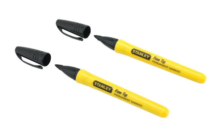 Stanley tusj permanent marker fine tip svart - 2-pk.