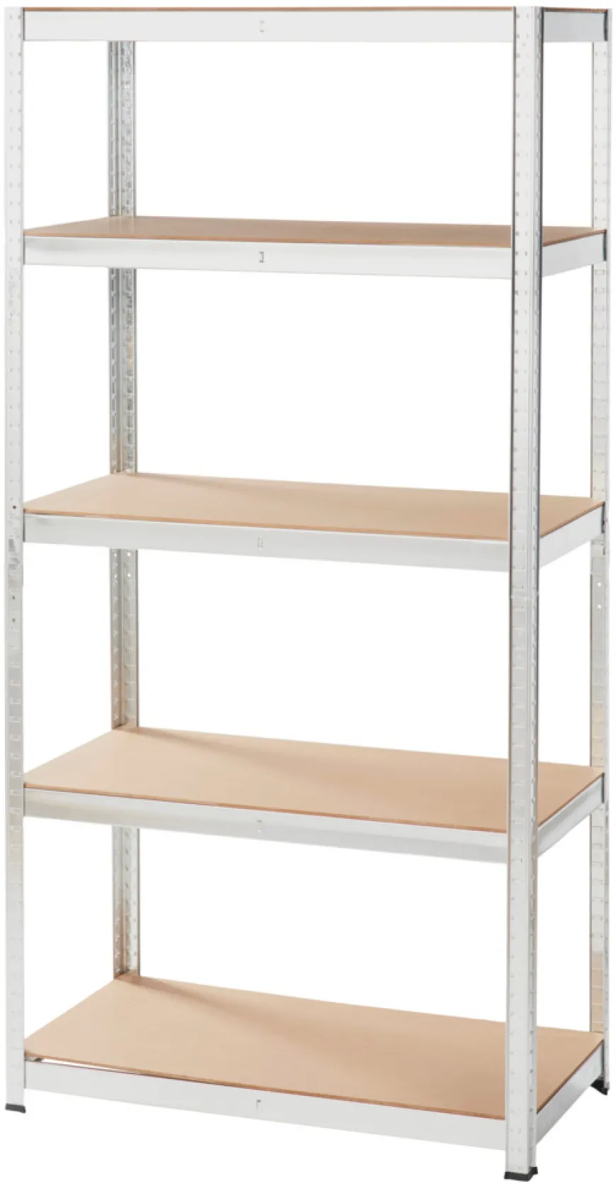 Stålreol galvanisert m/5 hyller - 90 x 180 x 45 cm