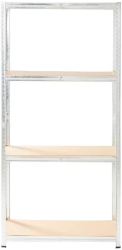 Stålreol m/4 hyller - 90 x 190 x 40 cm