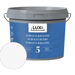 Strukturmaling 5 hvit 4,5 liter - Luxi