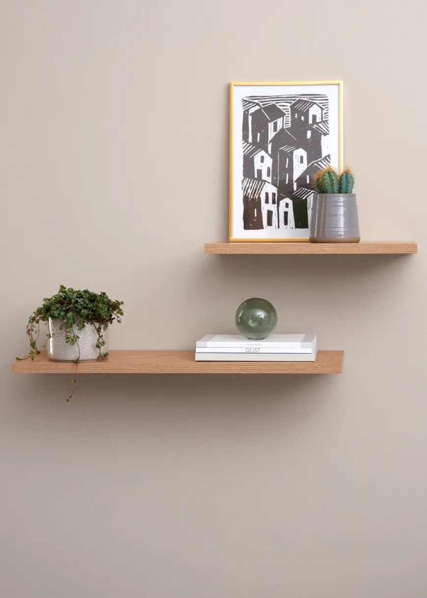 Svevehylle MDF trefolie 38 x 20 cm