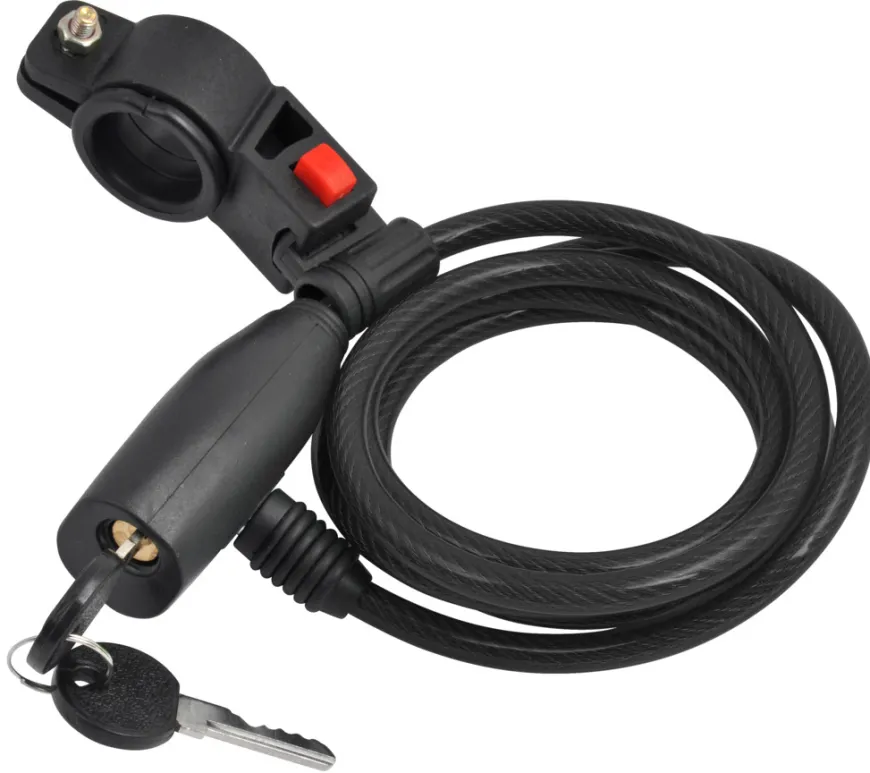 Sykkellås spiralwire 150 cm - Bikezone