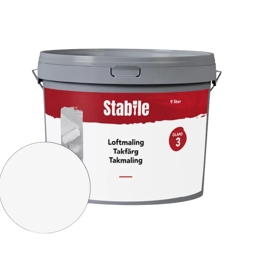 Takmaling glans 3 hvit 9 liter - Stabile