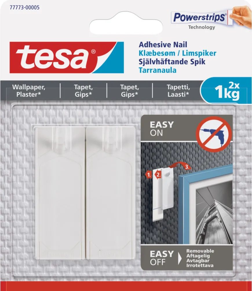 tesa® limspiker til tapet og gips 1 kg - 2 stk.