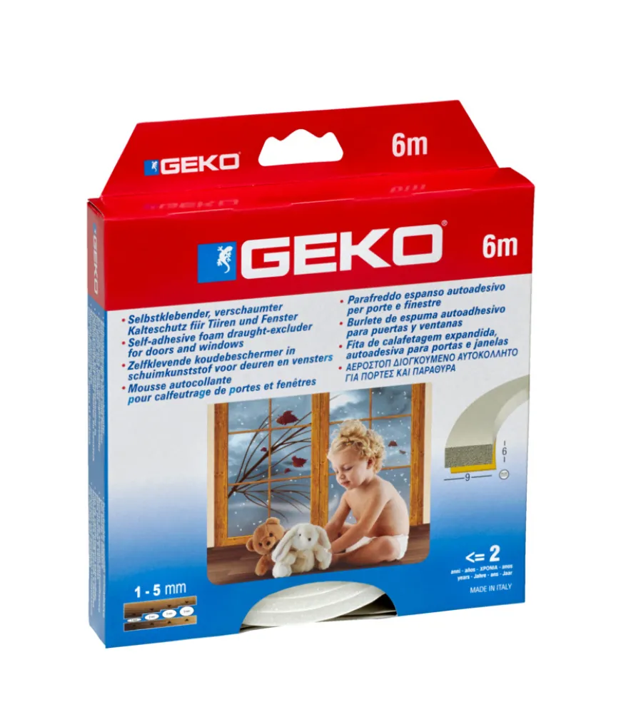 Tetningslist skumlist - 9 x 6 mm - 6 m