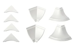 Tilbehørsett til bakkantlister - grå