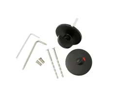 Toalettbeslag Ø50 mm matt svart