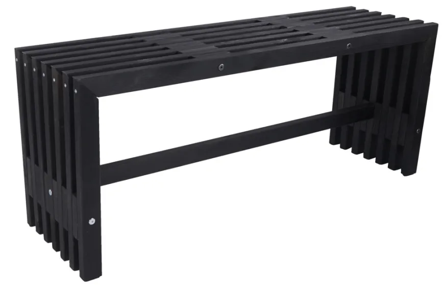 Trallebenk Atlanta svart 110 x 32,5 cm - Sunlife®