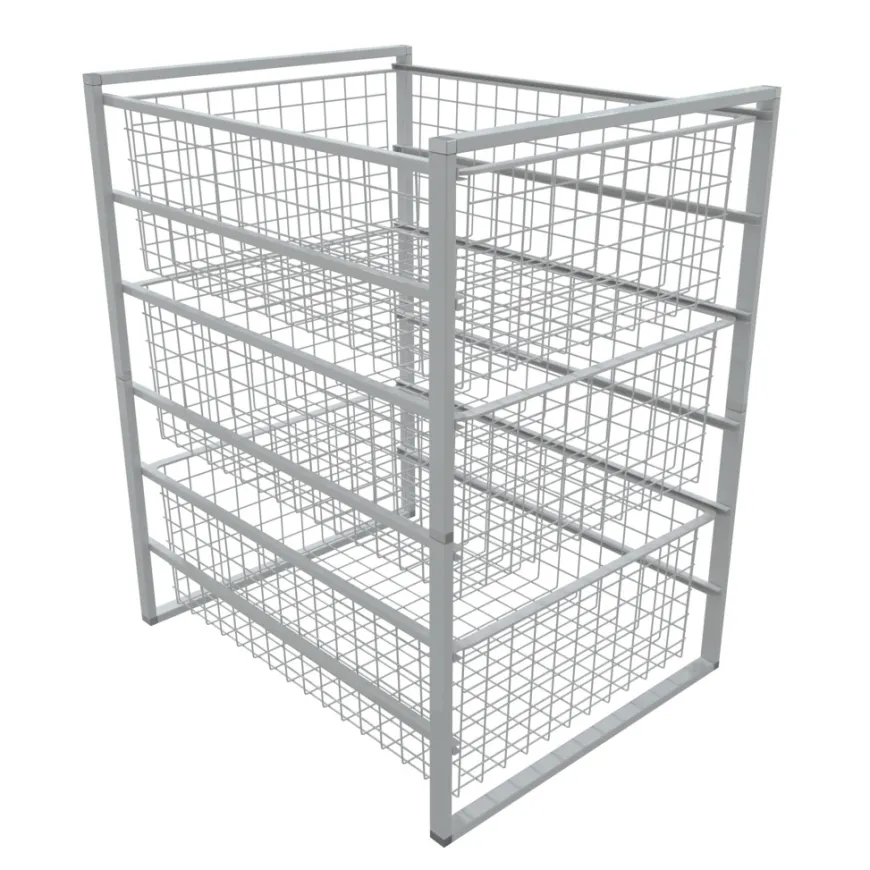 Trådkurver med stativ 63 x 43,5 x 54,5 cm