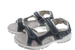 Trekkingsandaler dame i denimfarget skinn str. 41