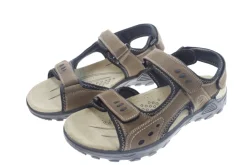 Trekkingsandaler herre brunt skinn str. 42