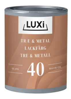 Tre- & metallmaling hvit 0,75 liter - Luxi