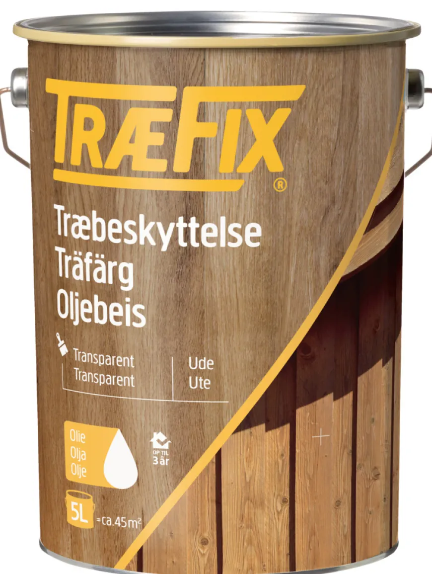 Træfix oljebeis transparent teak 5 liter