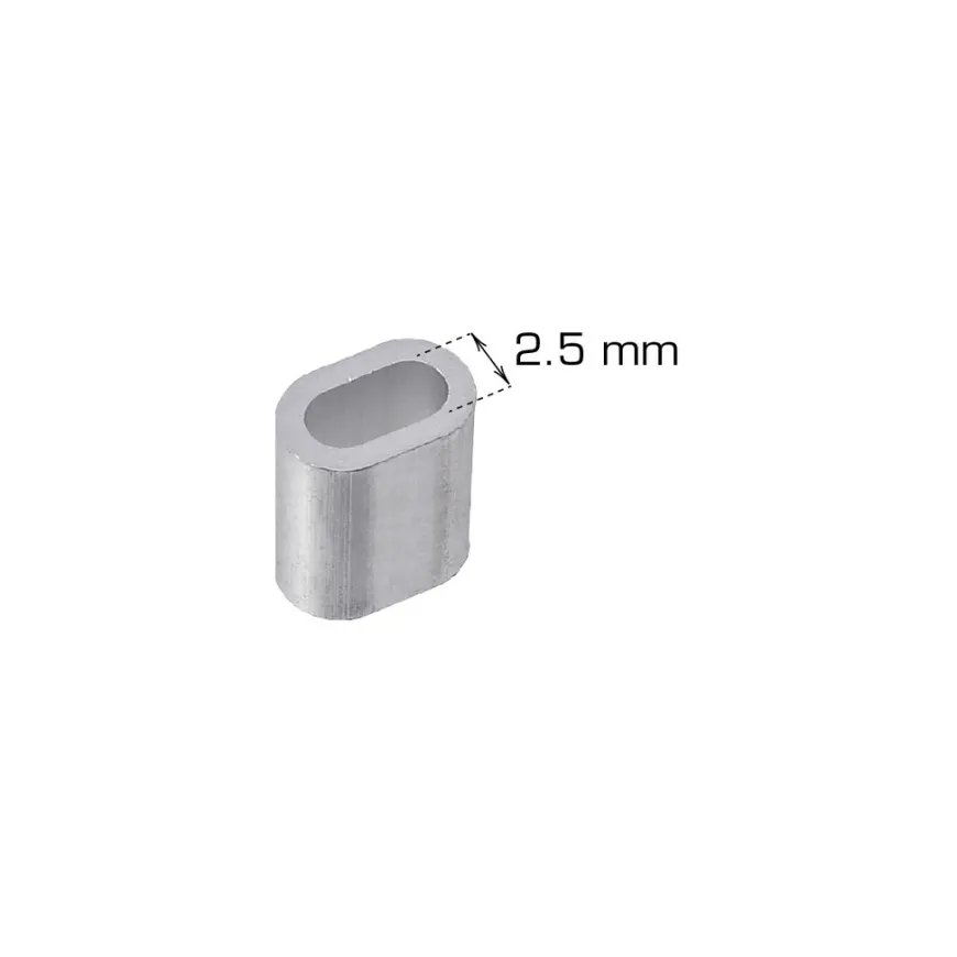 Vaierlås 2,5 mm 5 stk.