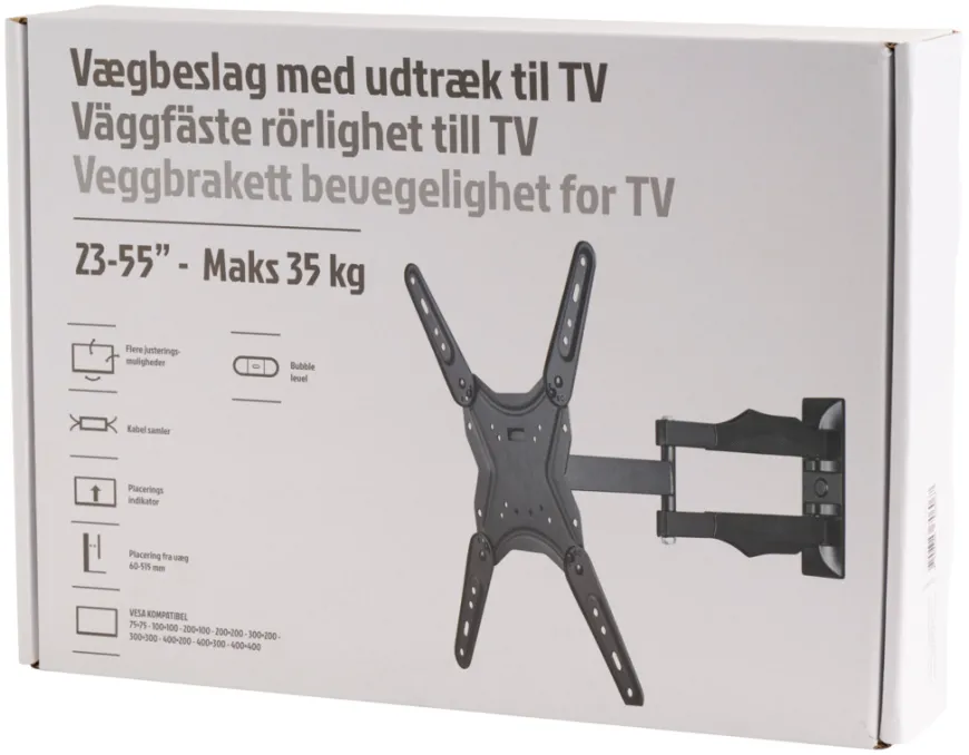 Veggfeste til TV uttrekk/vipp 23-55"
