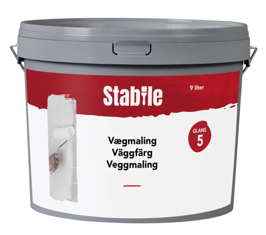 Veggmaling 5 hvit 9 liter - Stabile