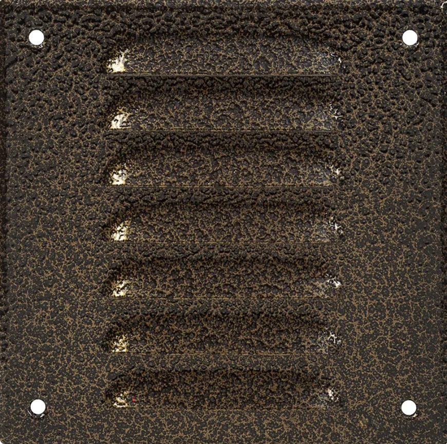 Veggrist med nett 17 x 17 cm – antikk metall