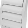 Ventilasjonsrist med vindstopp 19 x 19 cm - hvit