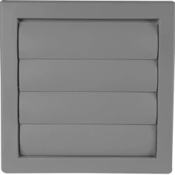 Ventilasjonsrist med vindstopp 19 x 19 cm - grå