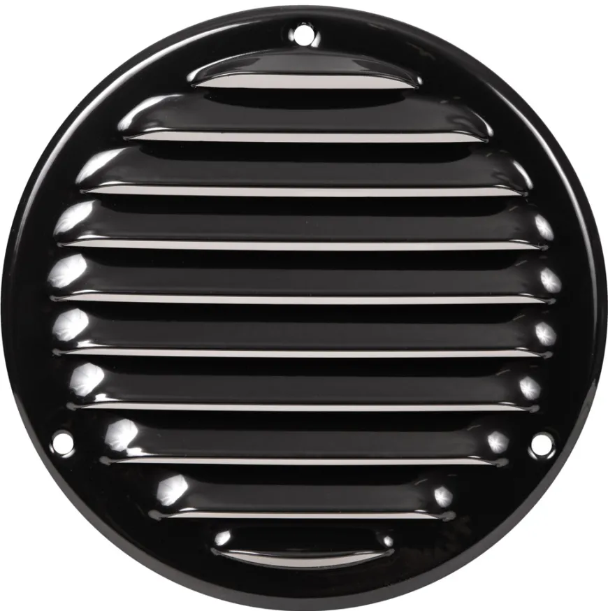 Ventilrist med netting Ø165 mm - svart metall