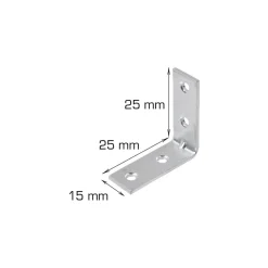 Vinkelbeslag 25 x 25 x 15 mm - 2 stk.