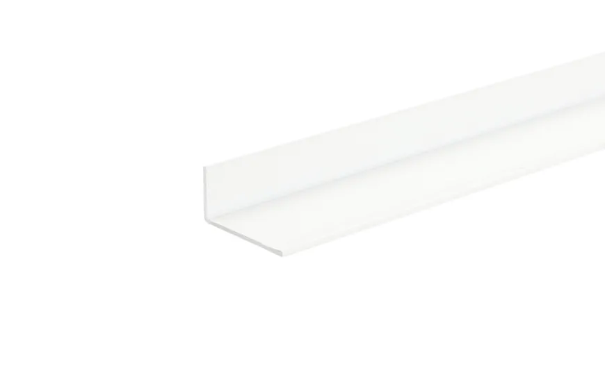 Vinkellist hvit - 15 x 15 mm x 1 meter