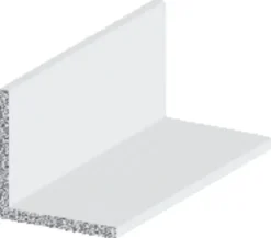 Vinkellist hvit - 15 x 15 mm x 1 meter