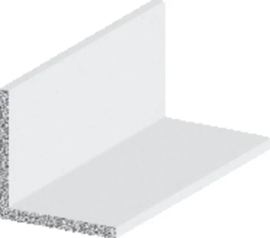 Vinkellist hvit - 15 x 15 mm x 1 meter