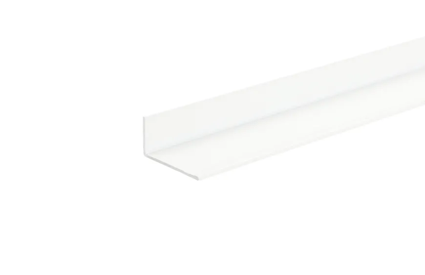 Vinkellist hvit - 15 x 30 mm x 1 meter