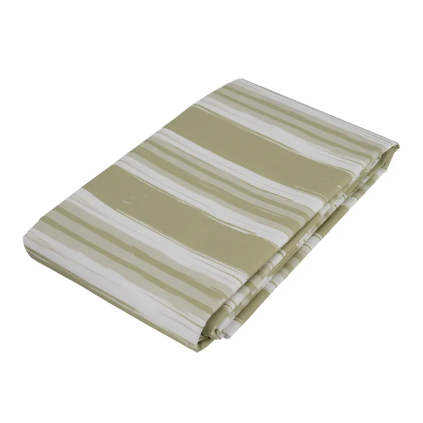 Voksduk med grønne striper 140 x 250 cm