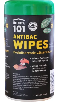 Våtservietter antibakteriell 50 stk.