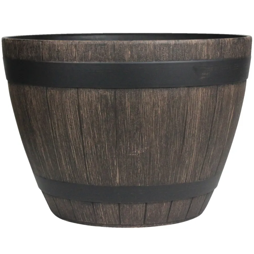 Whiskytønne i trelook Ø37,5 x H26,5 cm